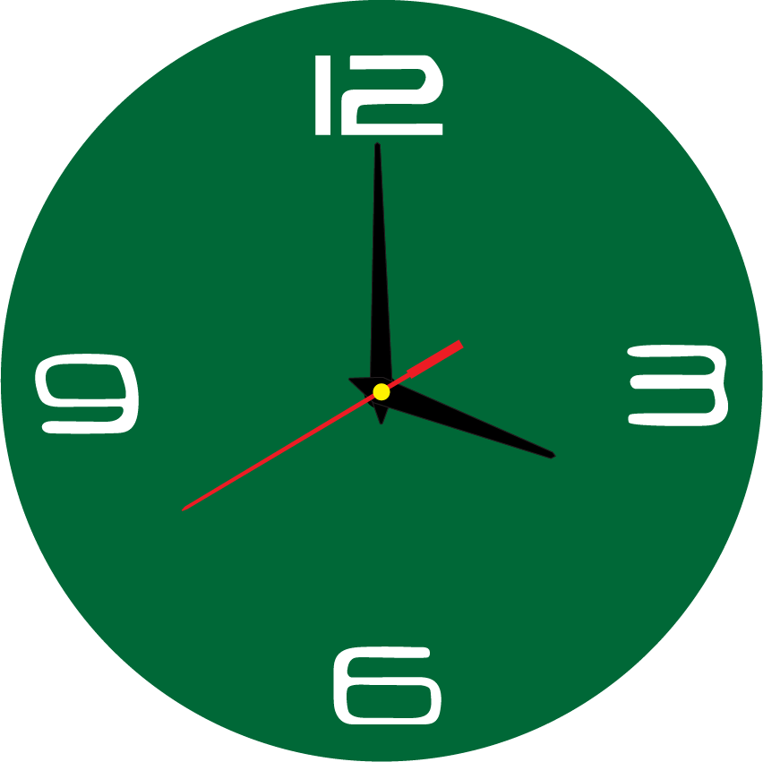 Wall Clock Green Classic Free Transparent Image HQ Transparent PNG Image