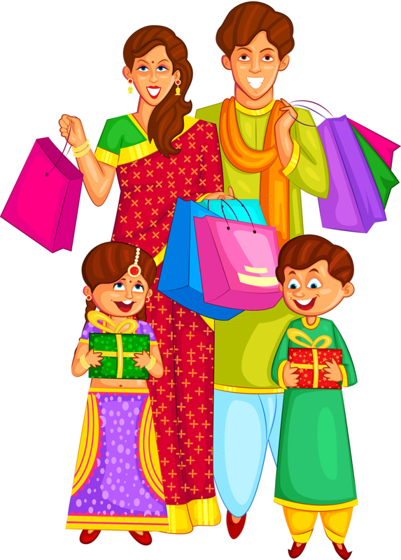 Diwali Toddler Clothing Family Happy HD Image Free PNG Transparent PNG Image