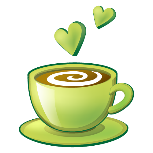 Coffee Cappuccino Love Cup Espresso Green Cafe Transparent PNG Image