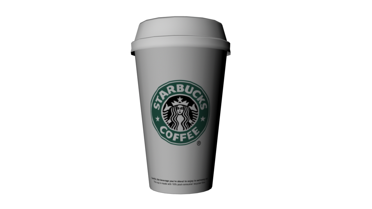 Coffee Autodesk 3Ds Cup Drink Starbucks Max Transparent PNG Image