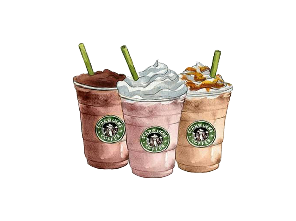 Coffee Frappuccino Ice Starbucks Drawing Cream Transparent PNG Image