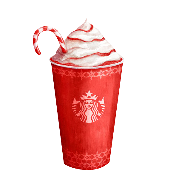 Coffee Cane Cream Candy Chocolate Hot Starbucks Transparent PNG Image