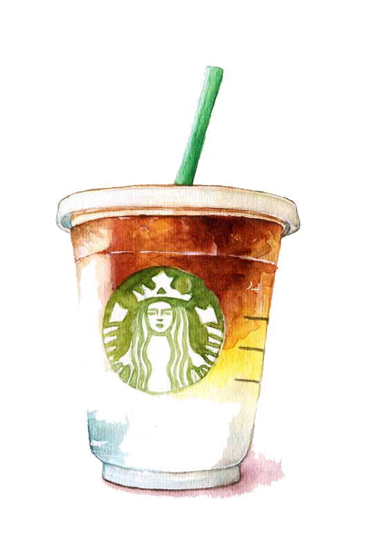 Watercolor Tea Coffee Starbucks Latte Free Download PNG HD Transparent PNG Image