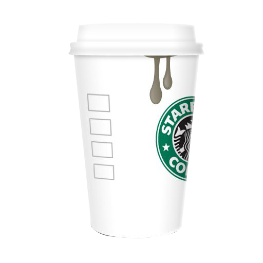 Coffee Cup Material Starbucks White Cafe Original Transparent PNG Image