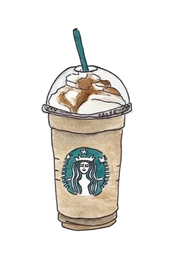 Coffee Drink Starbucks Cafe Drawing Hand-Painted Transparent PNG Image