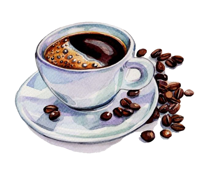 And Coffee Tea Watercolor Beans Cafe Painting Transparent PNG Image