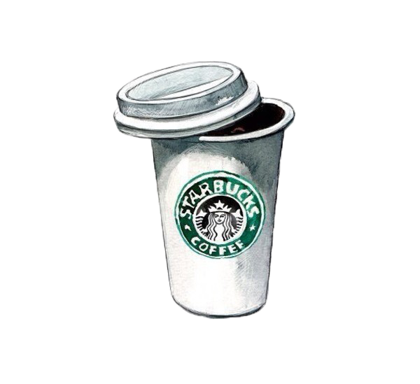 Coffee Cappuccino Stamped Tea Mug Starbucks Drawing Transparent PNG Image