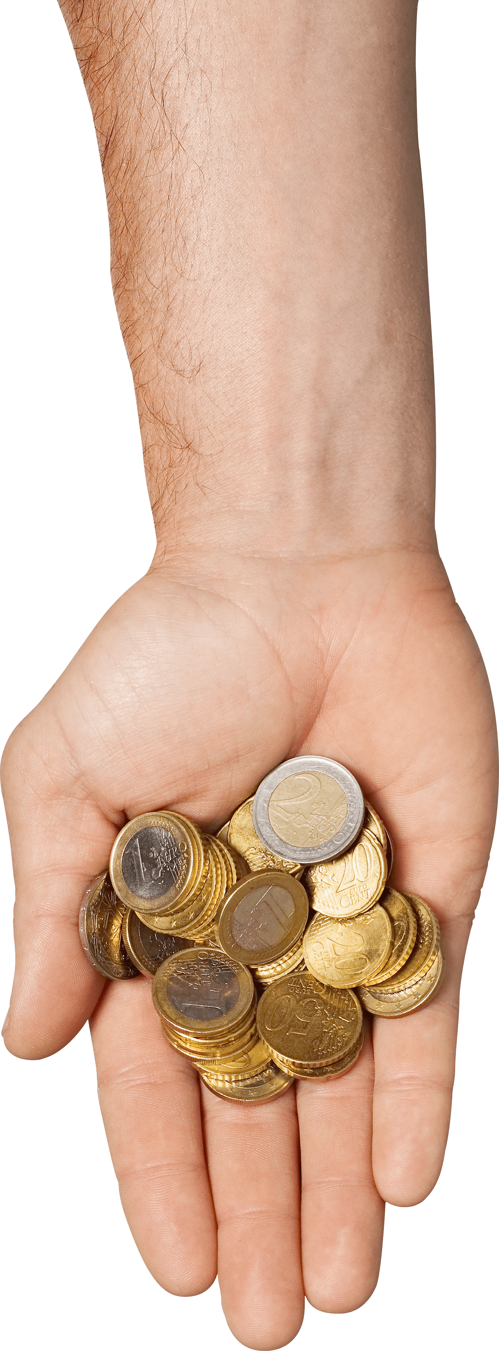 Coins In Hand Png Image Transparent PNG Image