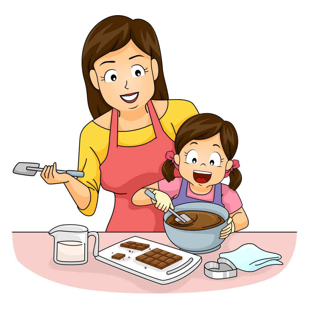 Baking Human Cooking Behavior Mother Reading Transparent PNG Image