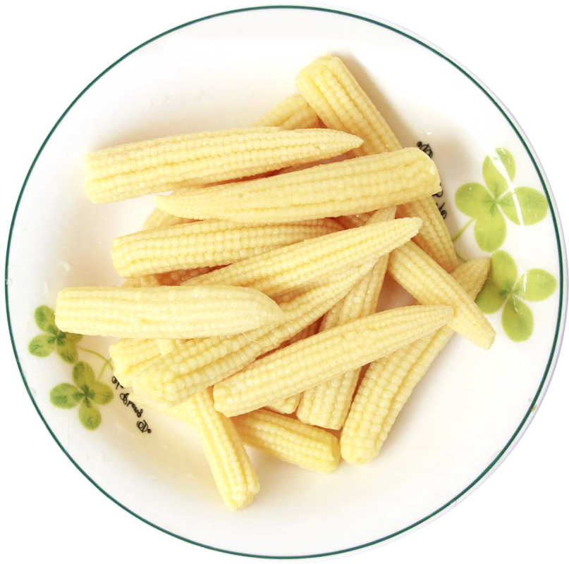 Baby Fresh Corn Plate Cobs Transparent PNG Image