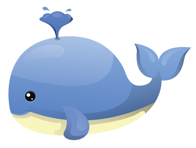 Cute Whale Transparent Transparent PNG Image