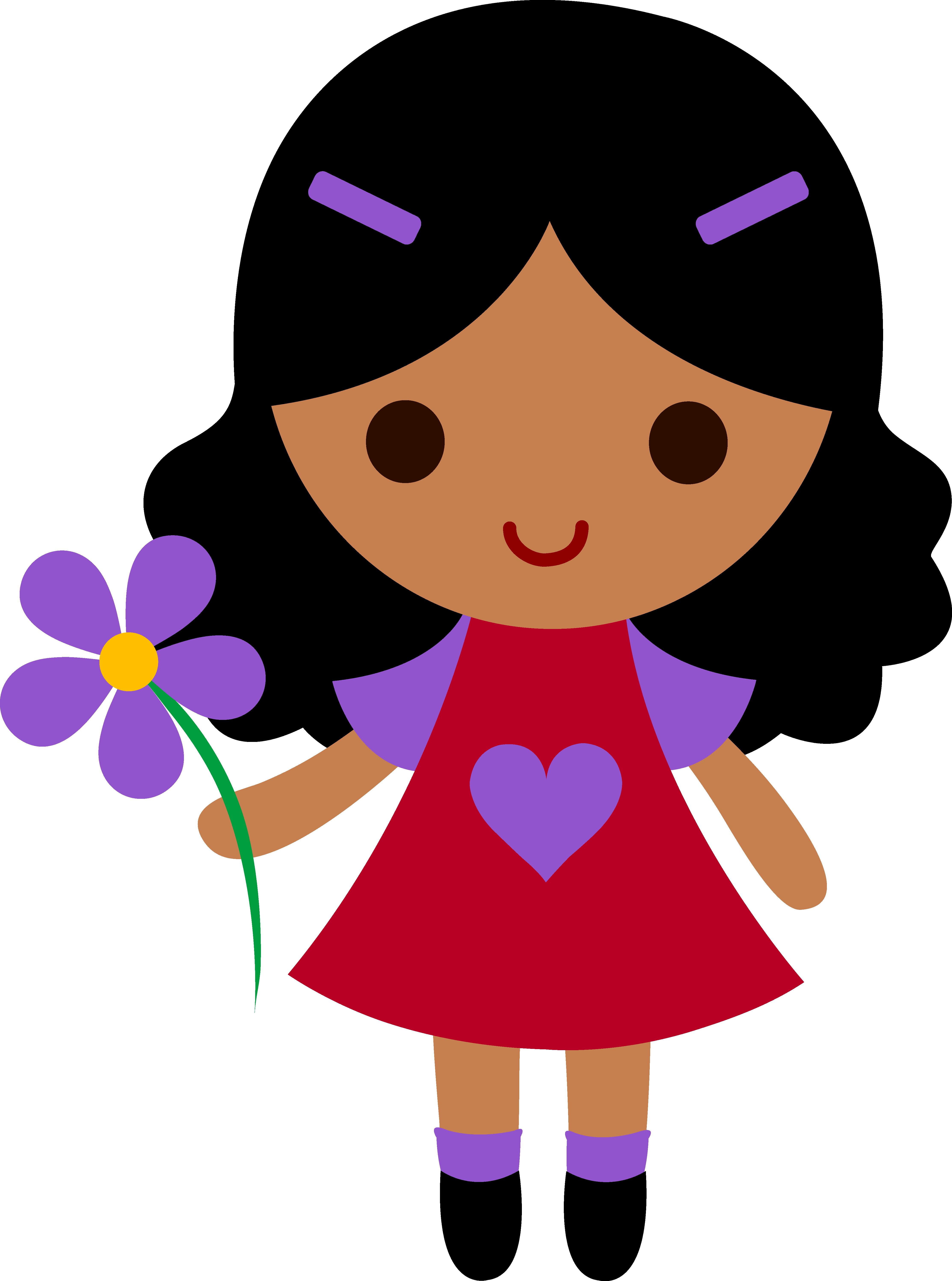 Cute Cartoon Girl Transparent Picture Transparent PNG Image