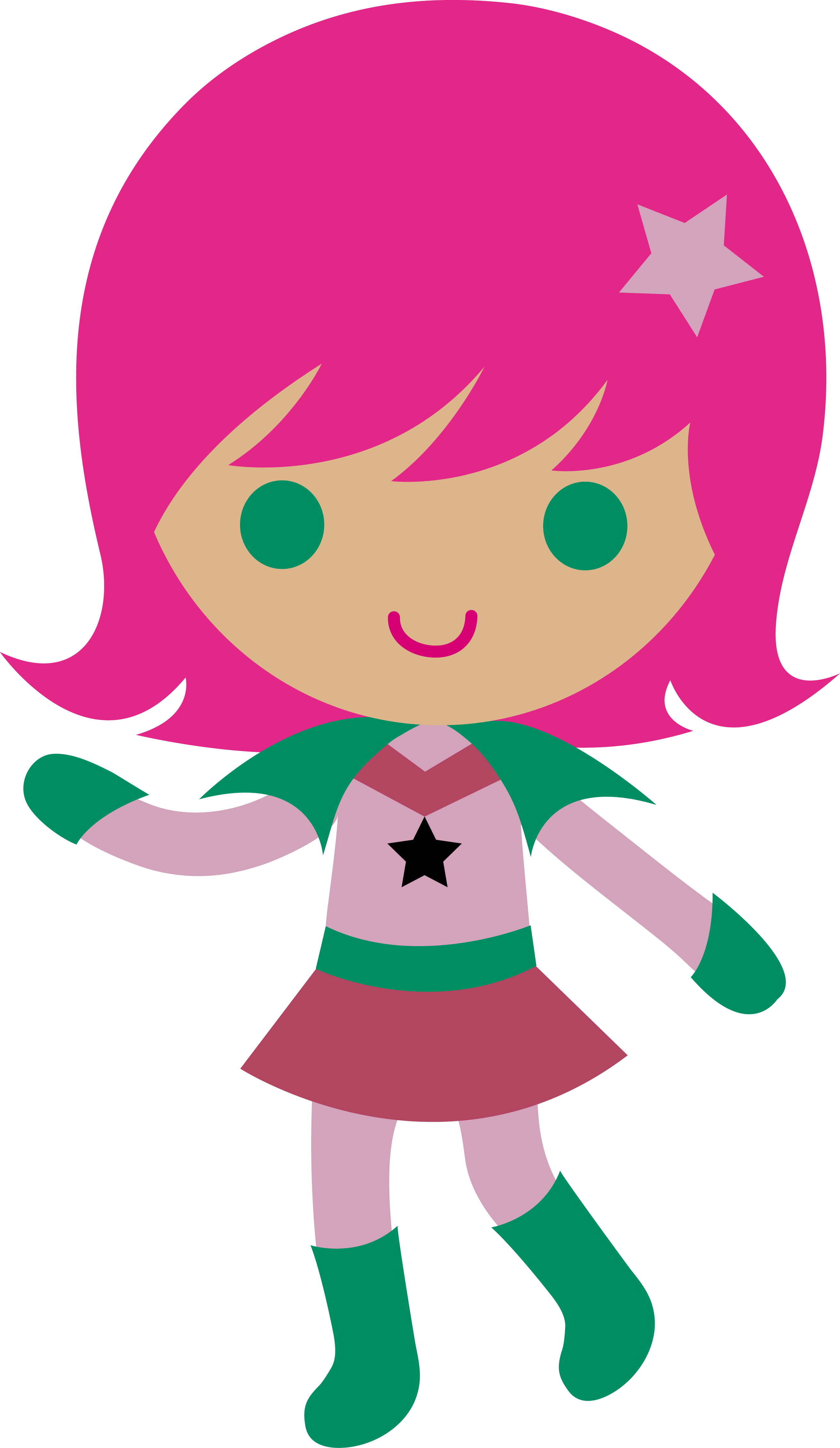 Cute Cartoon Girl Transparent PNG Image