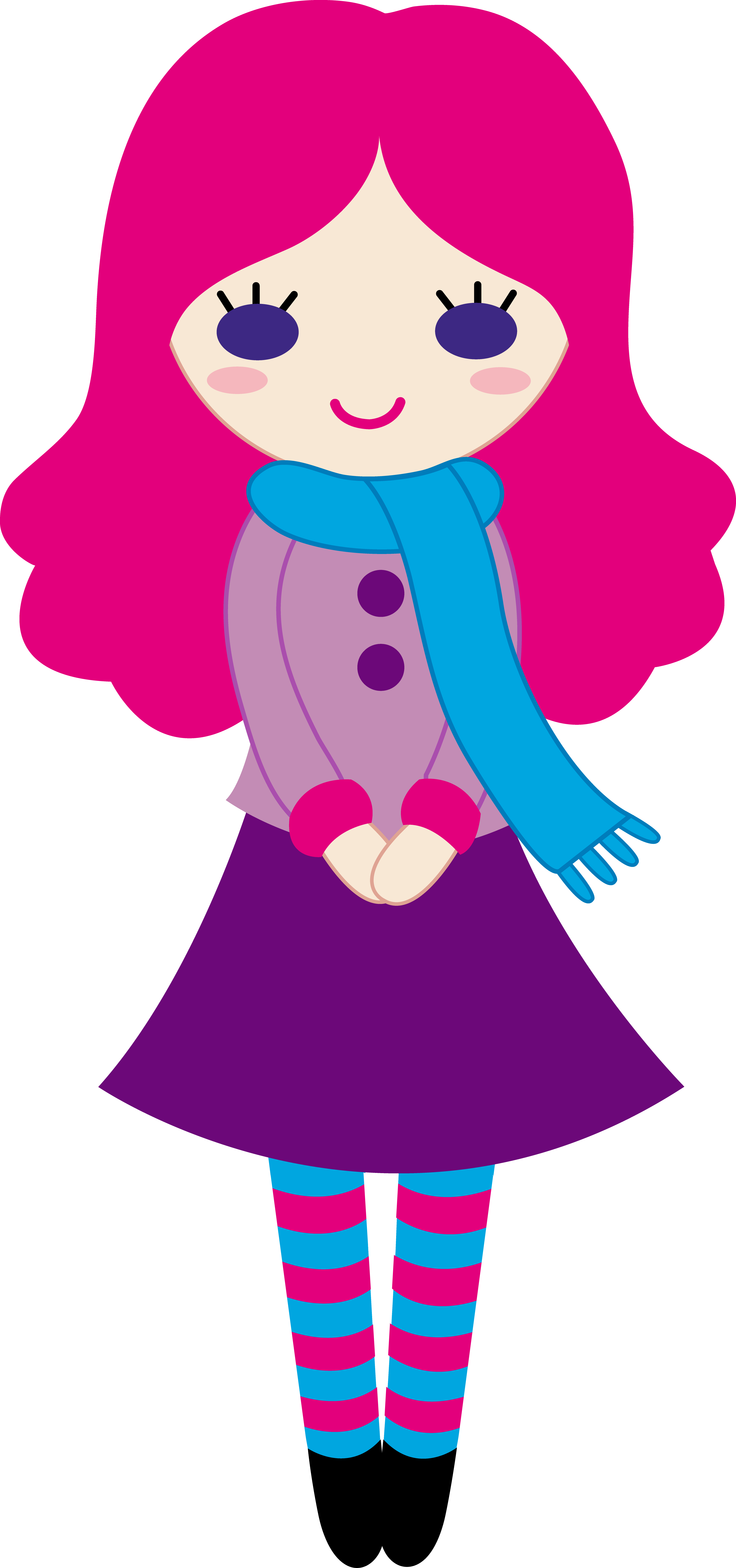 Cute Cartoon Girl Transparent Image Transparent PNG Image