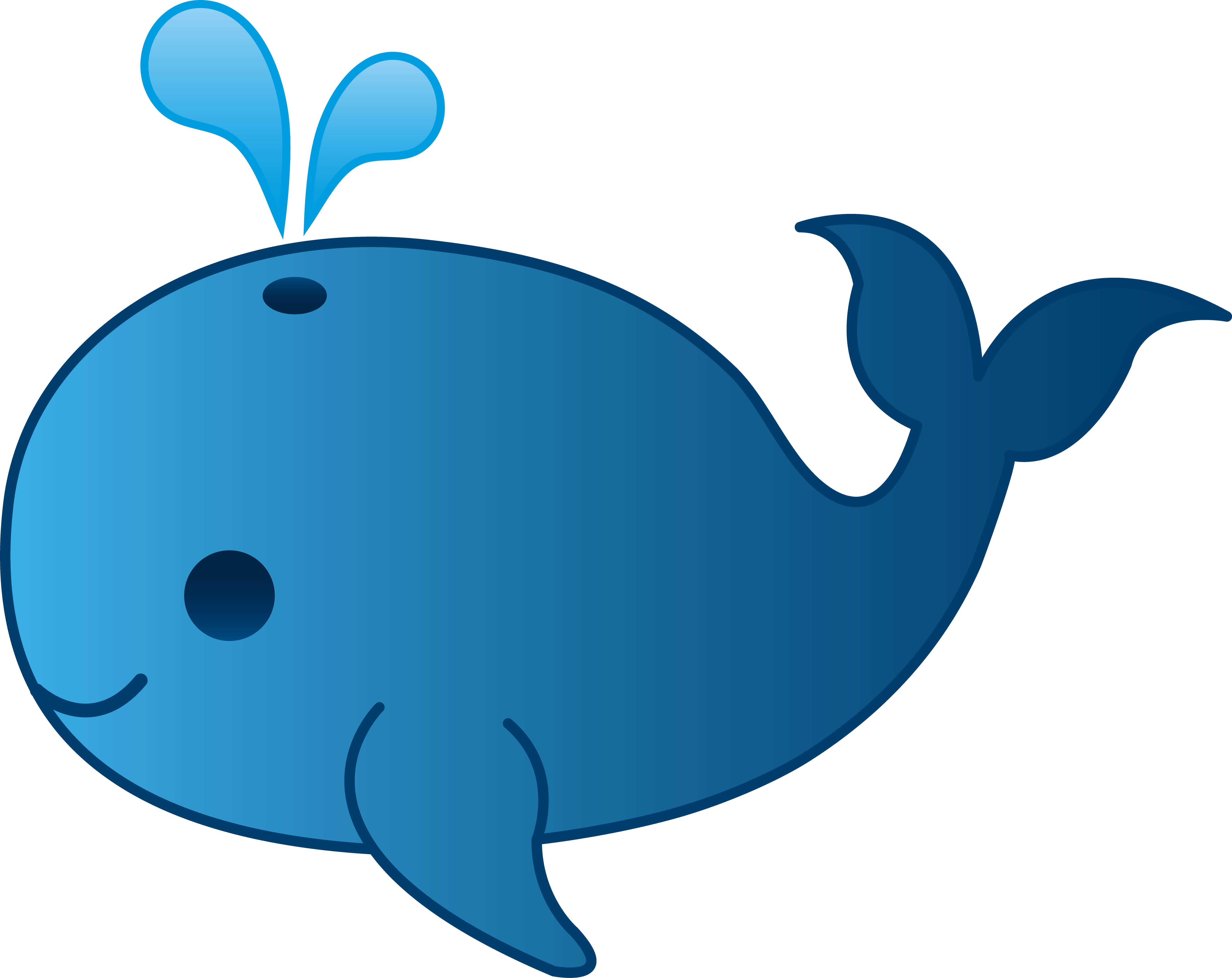 Cute Whale Clipart Transparent PNG Image