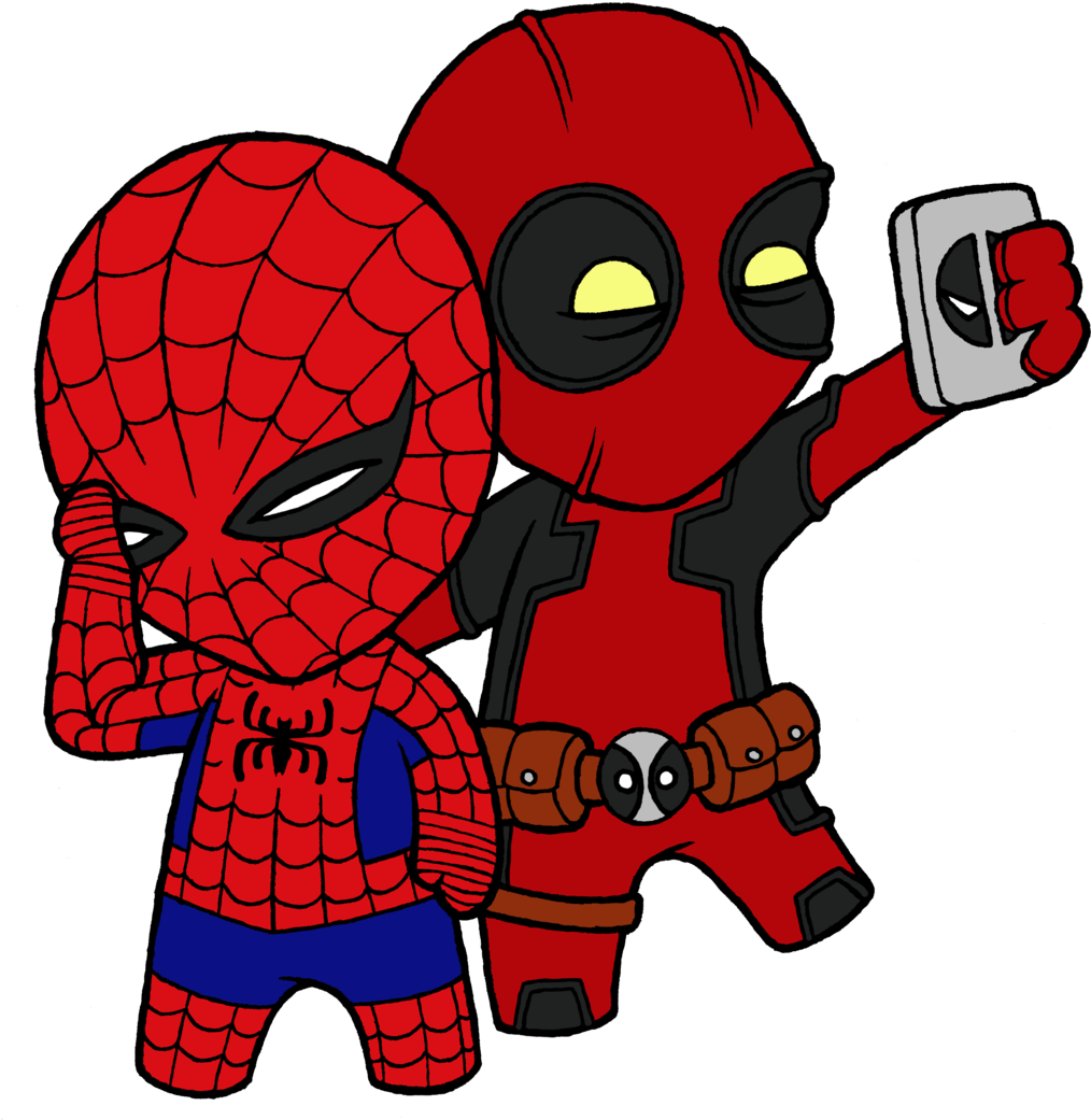 Spiderman And Deadpool Free Clipart HD Transparent PNG Image