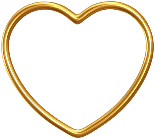 Golden Frame Heart Free Clipart HD Transparent PNG Image