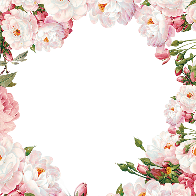 Frame Flowers Border Free PNG HQ Transparent PNG Image