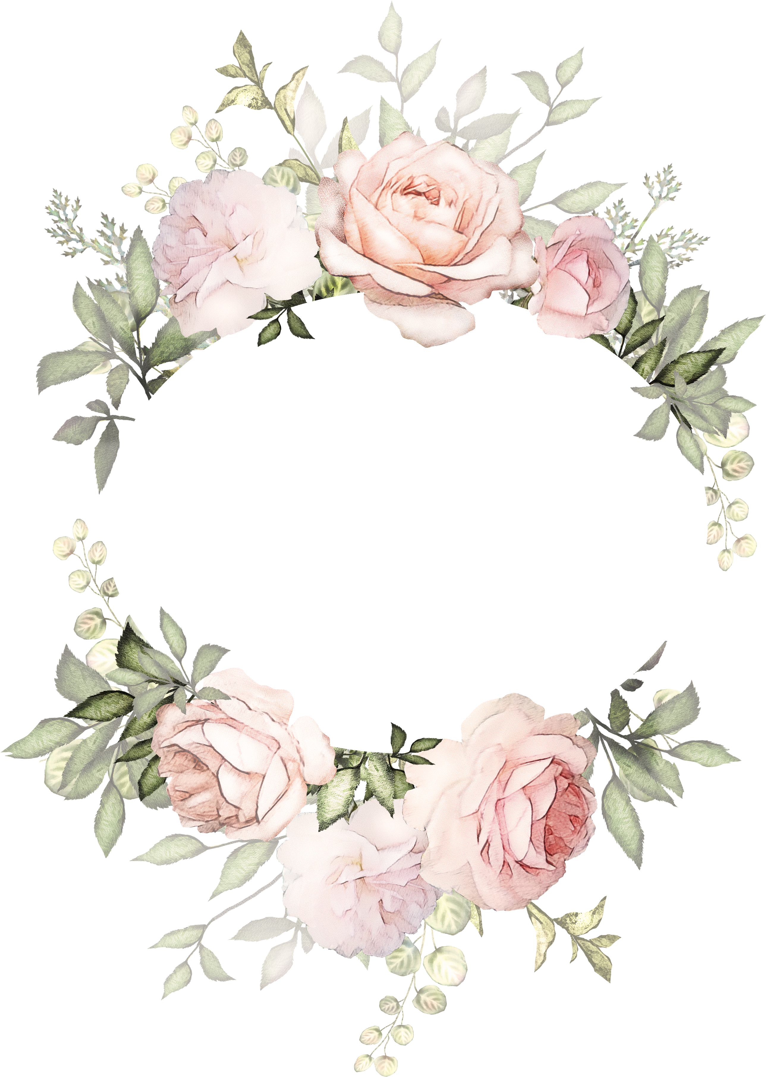 Frame Flowers Round PNG Free Photo Transparent PNG Image