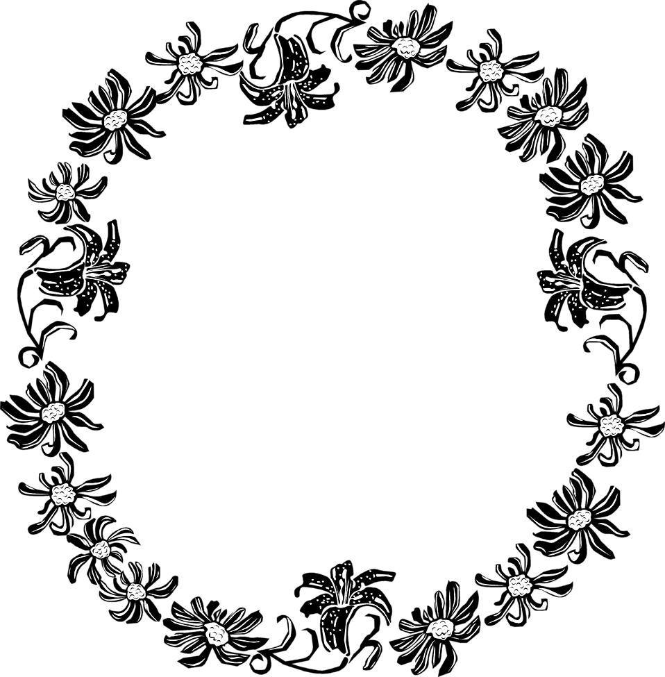 Floral Circle Border Frame PNG Free Photo Transparent PNG Image