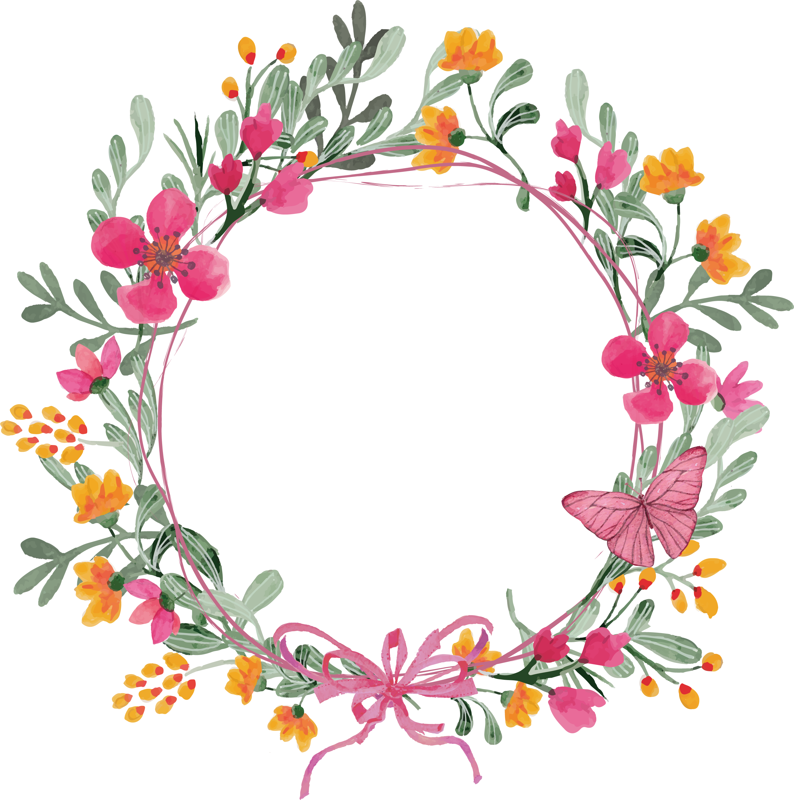 Frame Vector Circle Garland Download HQ Transparent PNG Image