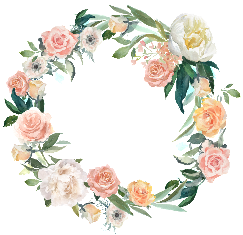 Floral Round Garland Free Clipart HD Transparent PNG Image