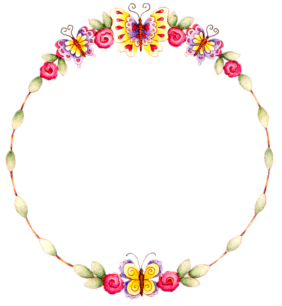 Floral Round Frame Transparent Background Transparent PNG Image