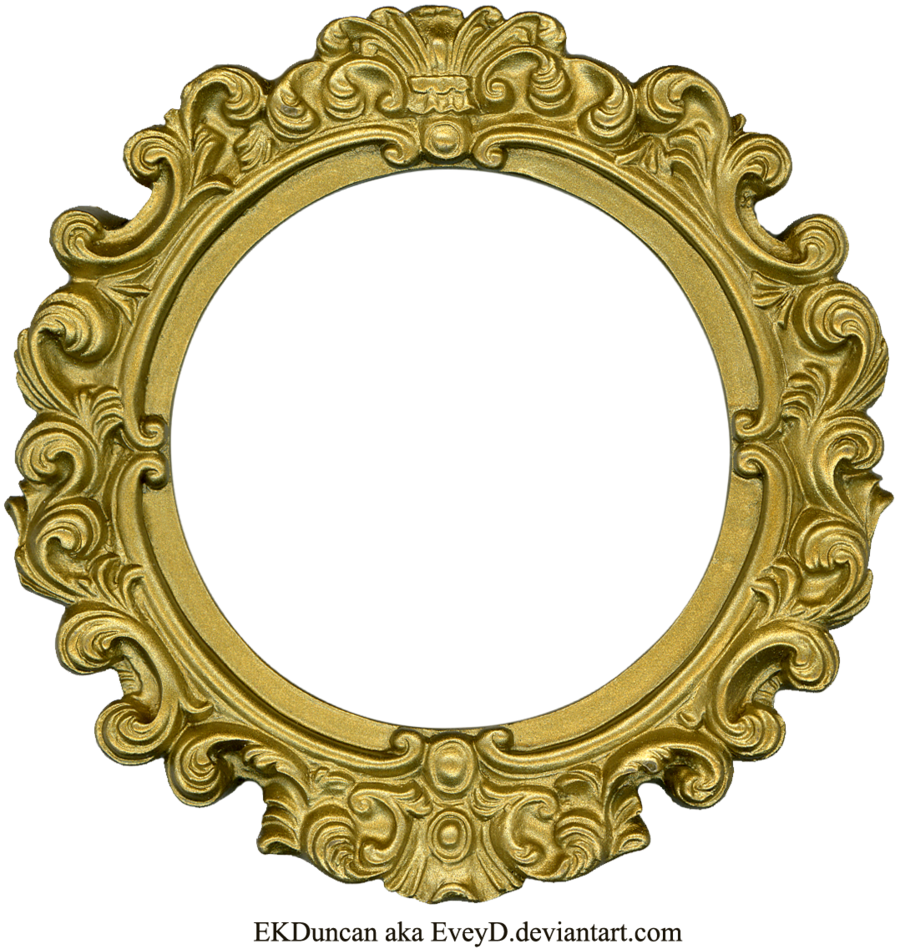 Golden Round Frame Clipart Transparent PNG Image