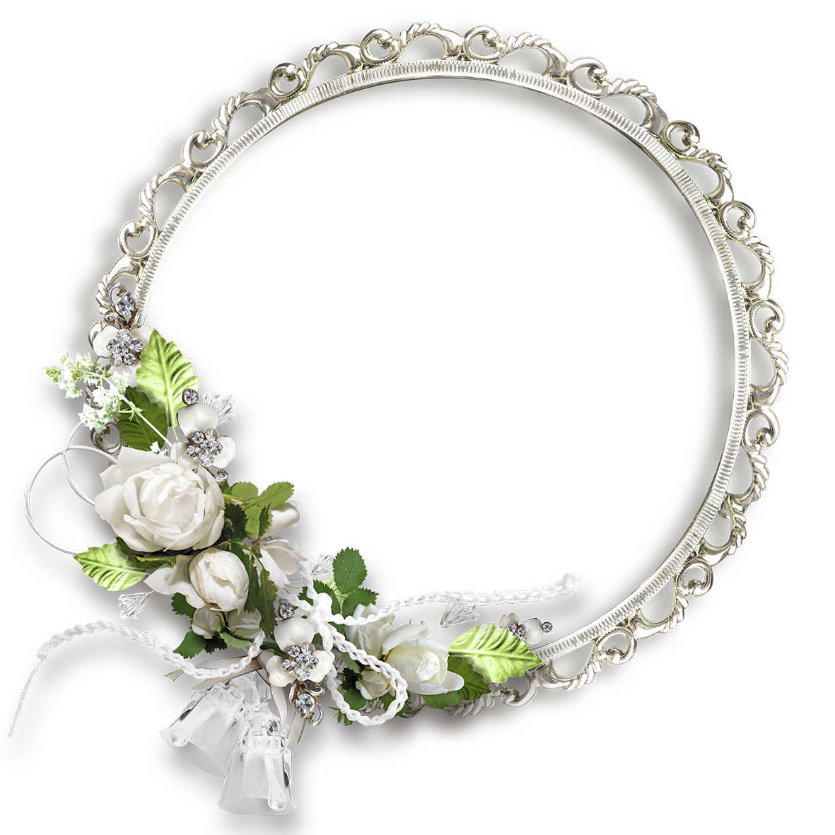 Floral Round Frame Transparent Picture Transparent PNG Image