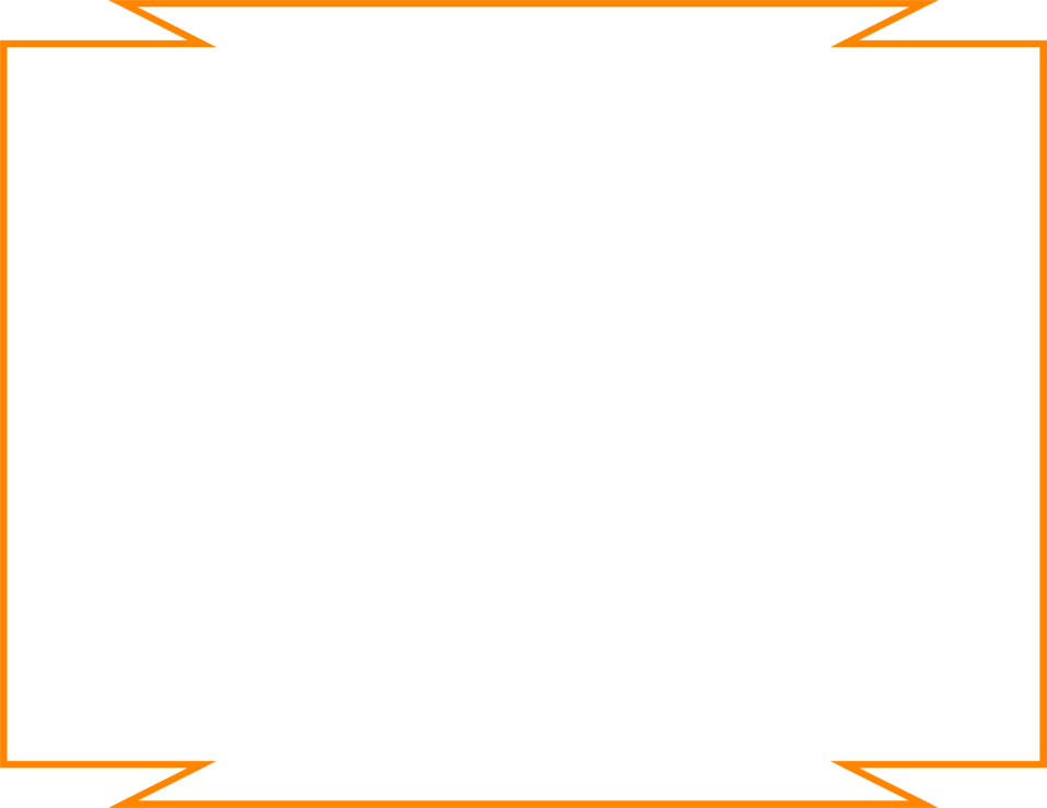 Orange Border Frame Transparent Transparent PNG Image