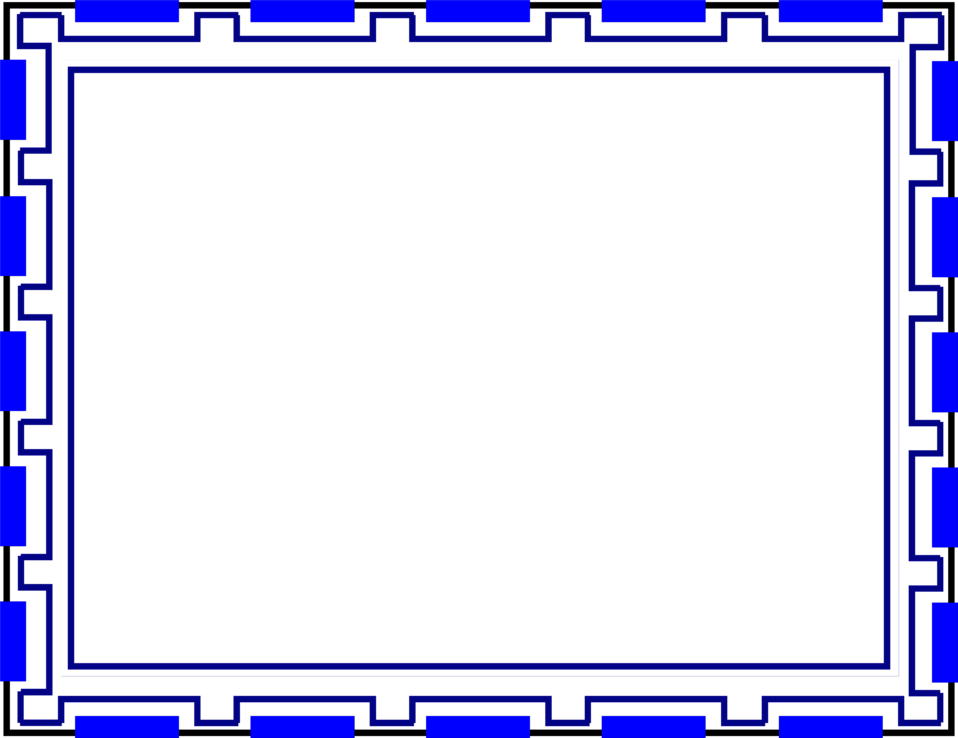 Blue Border Frame Image Transparent PNG Image