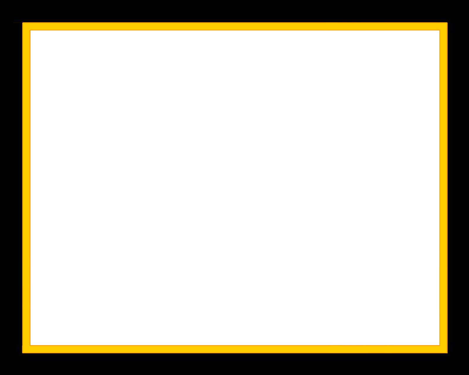 Yellow Border Frame Transparent Transparent PNG Image