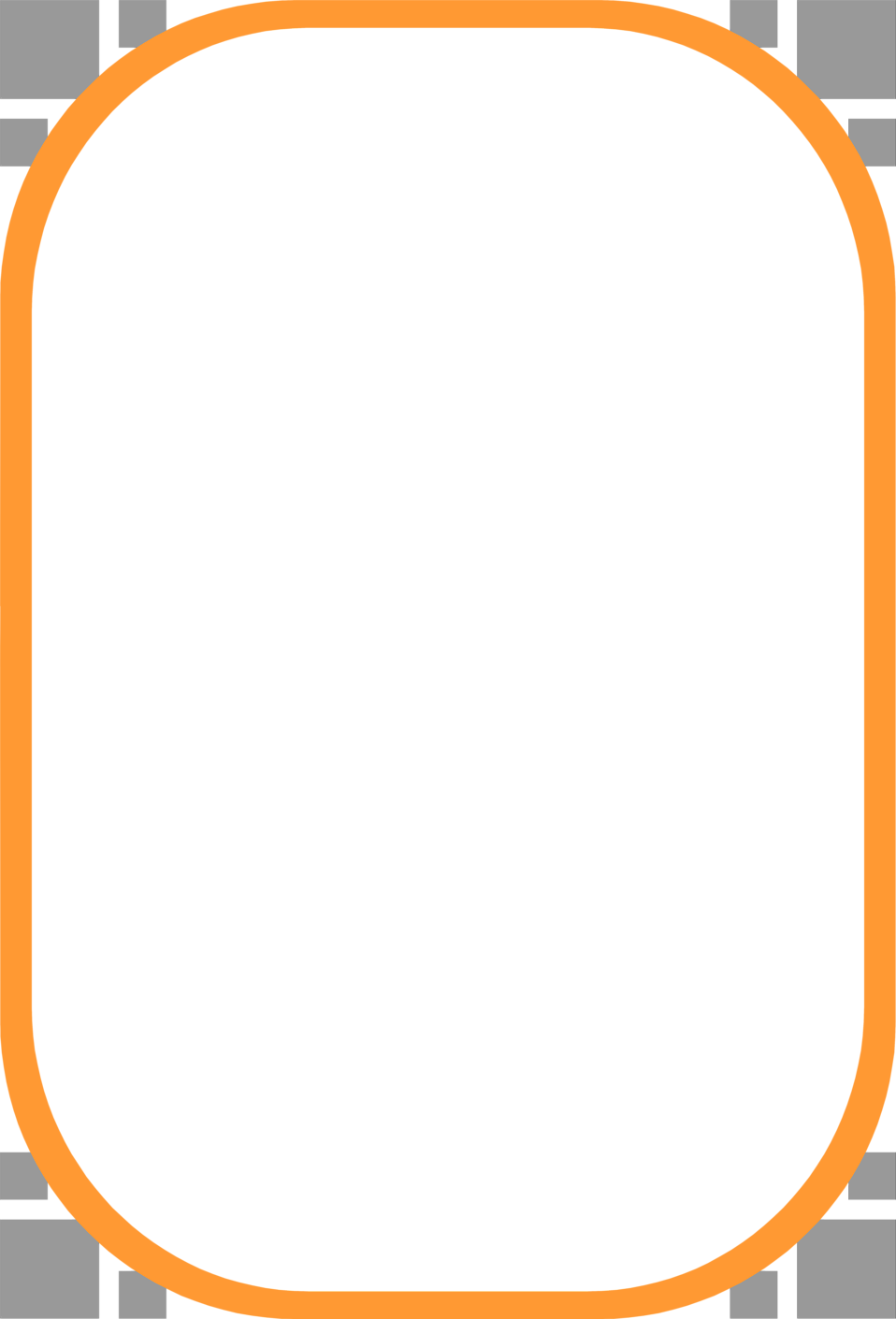 Orange Border Frame Clipart Transparent PNG Image