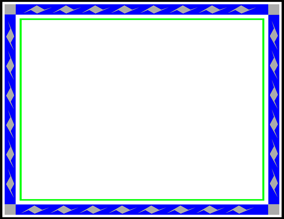 Blue Border Frame Transparent Background Transparent PNG Image