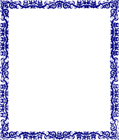 Blue Border Frame Transparent Image Transparent PNG Image