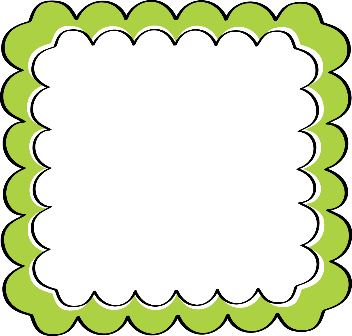 Green Border Frame File Transparent PNG Image