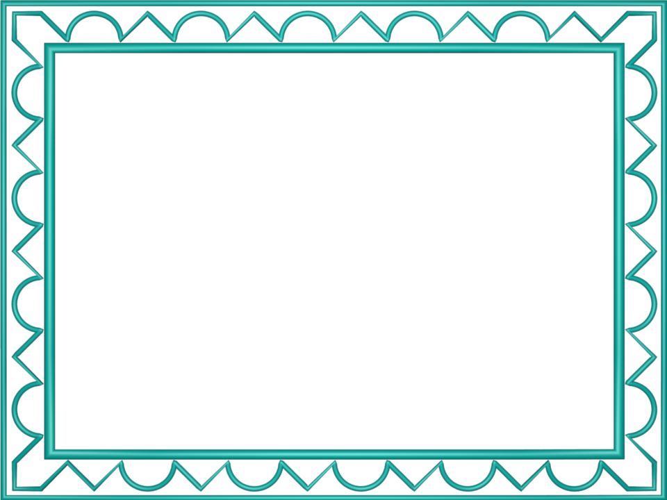 Aqua Border Frame Transparent Background Transparent PNG Image