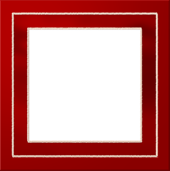 Red Border Frame Picture Transparent PNG Image