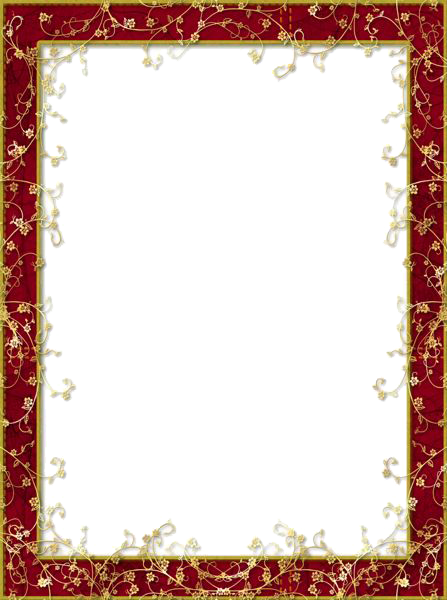 Maroon Border Frame Clipart Transparent PNG Image