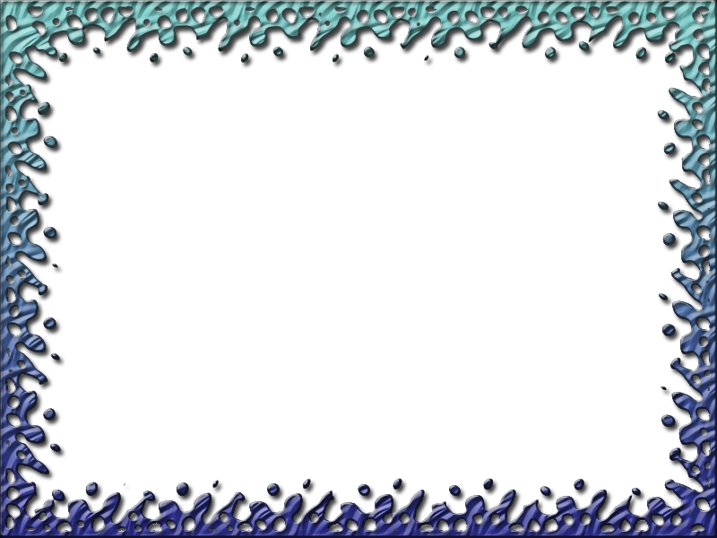 Teal Border Frame Image Transparent PNG Image