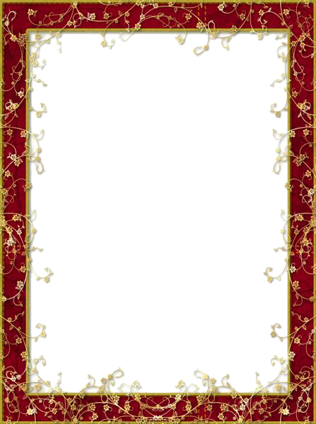 Red Flower Frame Image Transparent PNG Image