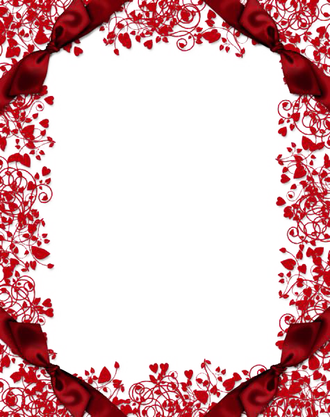 Red Flower Frame Clipart Transparent PNG Image