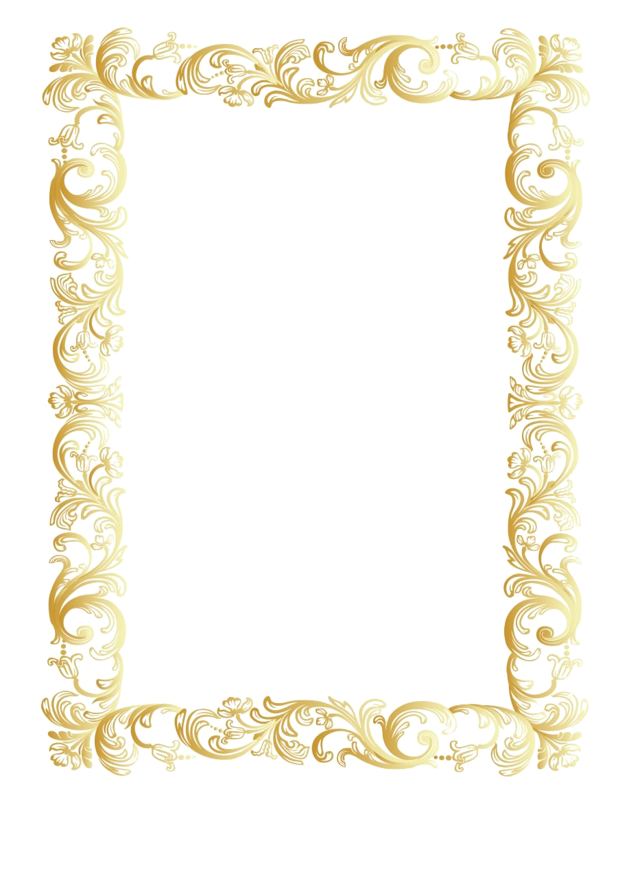 Golden Art Border Photos Download Free Image Transparent PNG Image