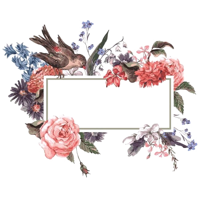 Watercolor Floral Frame Flower Free Download PNG HQ Transparent PNG Image