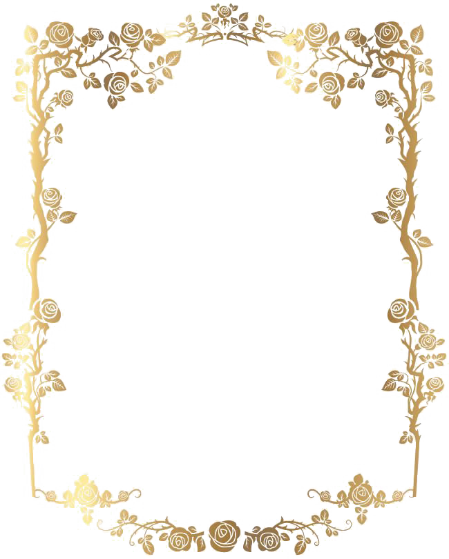 Golden Frame Border Rectangle HQ Image Free Transparent PNG Image