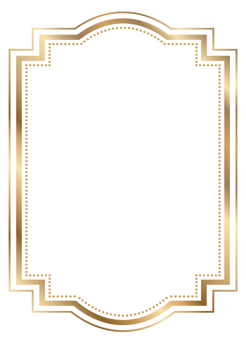 Golden Frame Border Rectangle Download HQ Transparent PNG Image