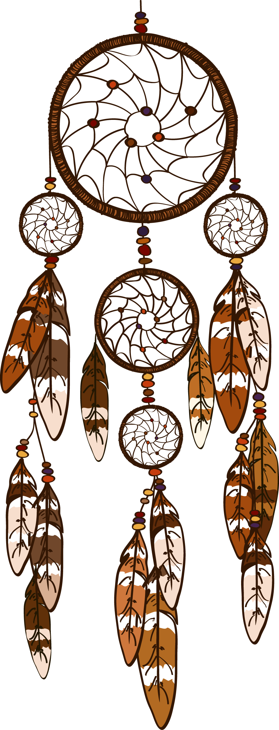 Decorative Feather Illustration Dreamcatcher PNG Image High Quality Transparent PNG Image