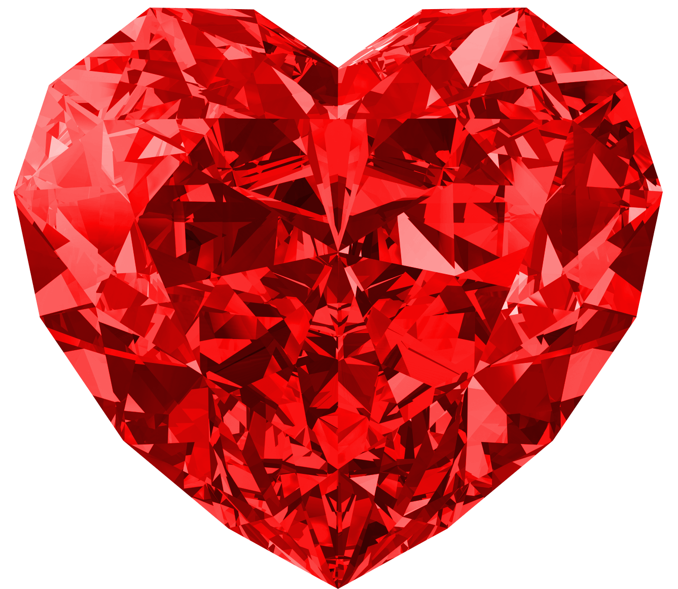 Red Heart Diamond Png Image Transparent PNG Image