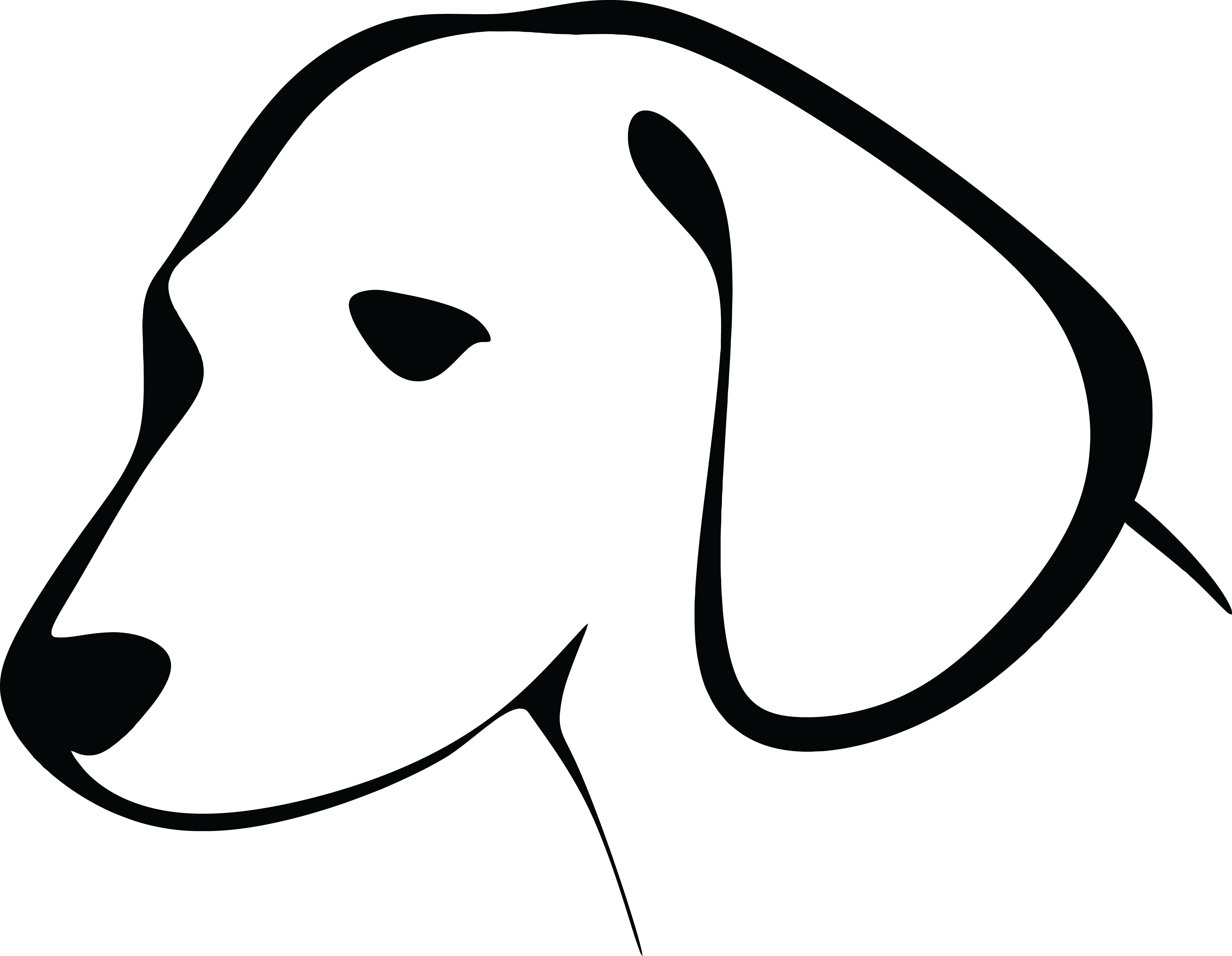 Silhouette Dog Face Download HD Transparent PNG Image