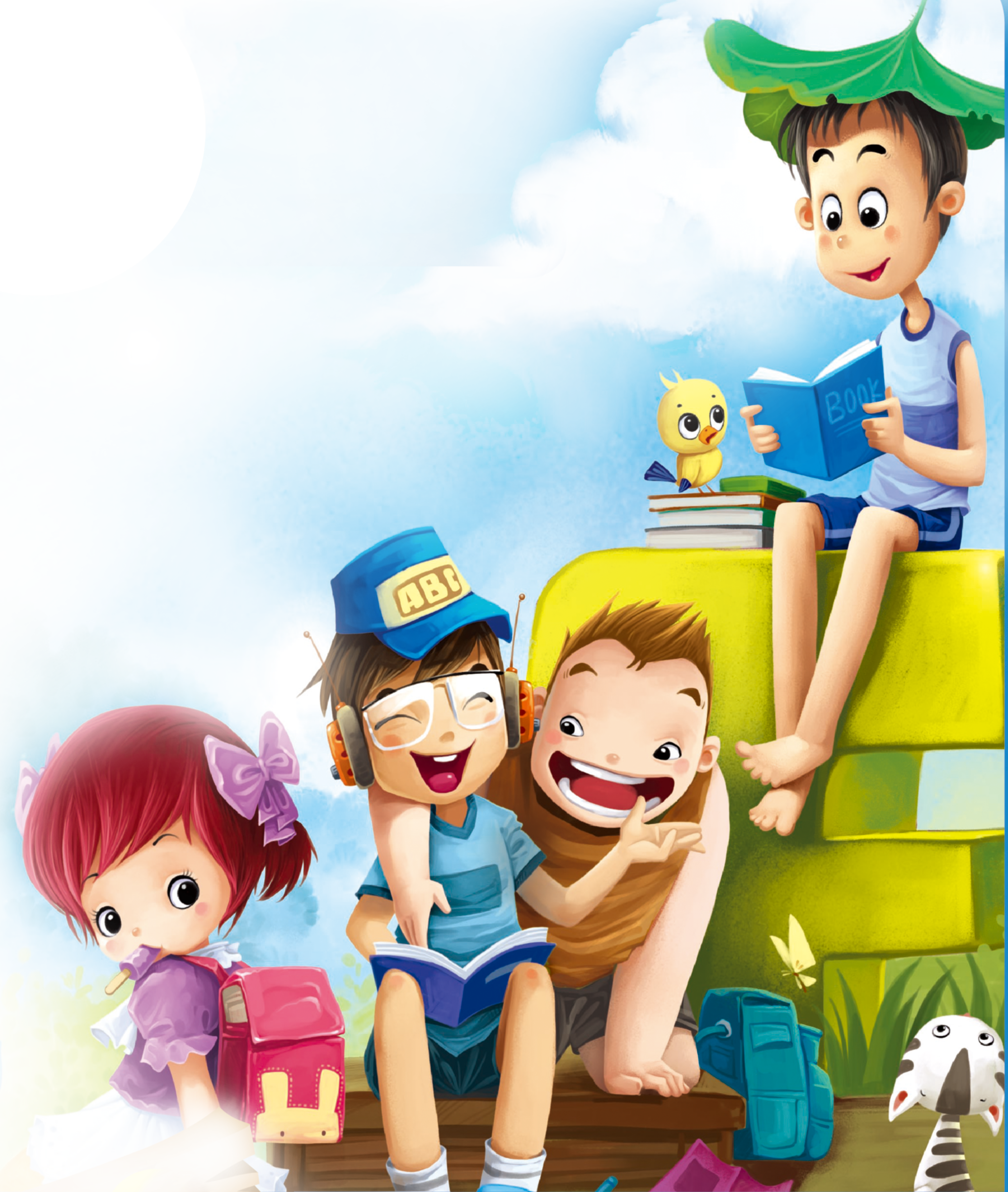 Poster Reading Cartoon Children PNG Image High Quality Transparent PNG Image